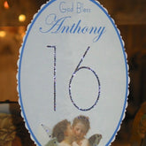 Dalmazio Design Table Sign Hanging - One Layer Swarovski Personalized